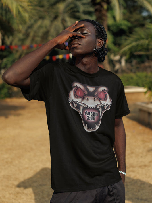 Stone Cold Steve Austin Don't Trust Anybody Rattlesnake Mens T-shirt