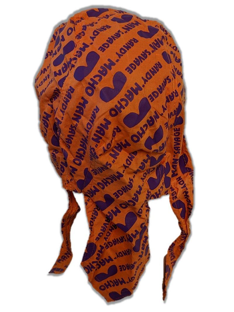 Load image into Gallery viewer, Macho Man Randy Savage Bandana Cap Glasses Set (Orange Skullcap, White Glasses)
