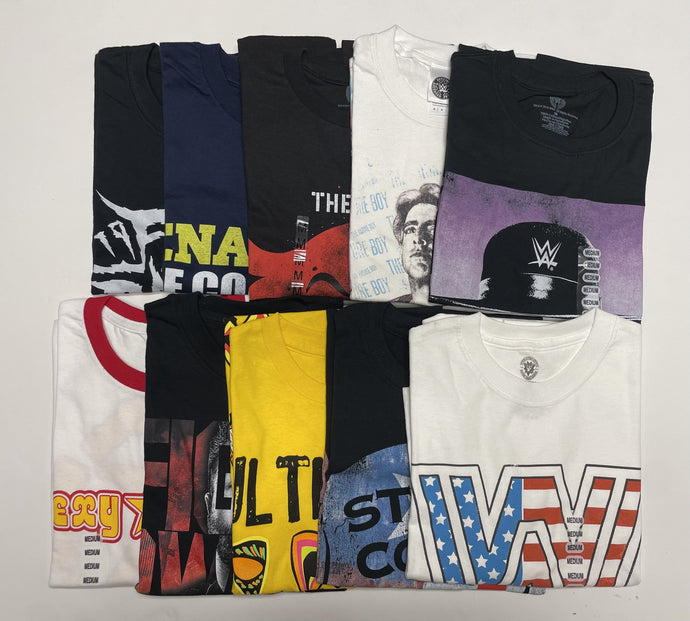 10 Men Size Medium WWE T-shirts | Cena Orton Undertaker The Rock Lot 2