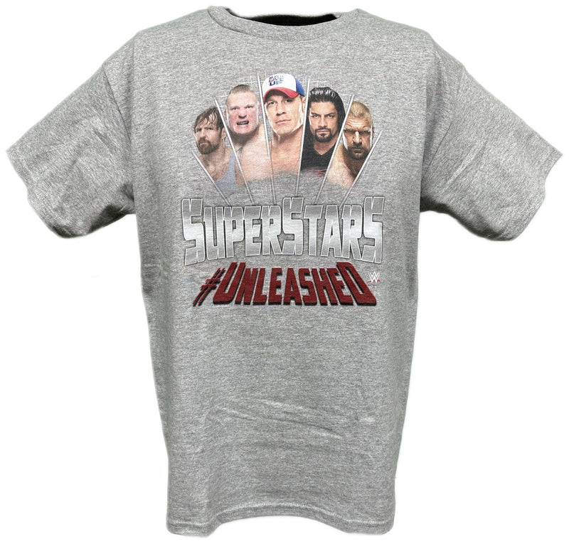 Load image into Gallery viewer, John Cena Brock Lesnar Roman Reigns Unleashed WWE Gray T-shirt Boys
