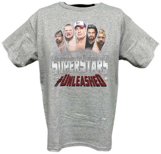 John Cena Brock Lesnar Roman Reigns Unleashed WWE Gray T-shirt Boys