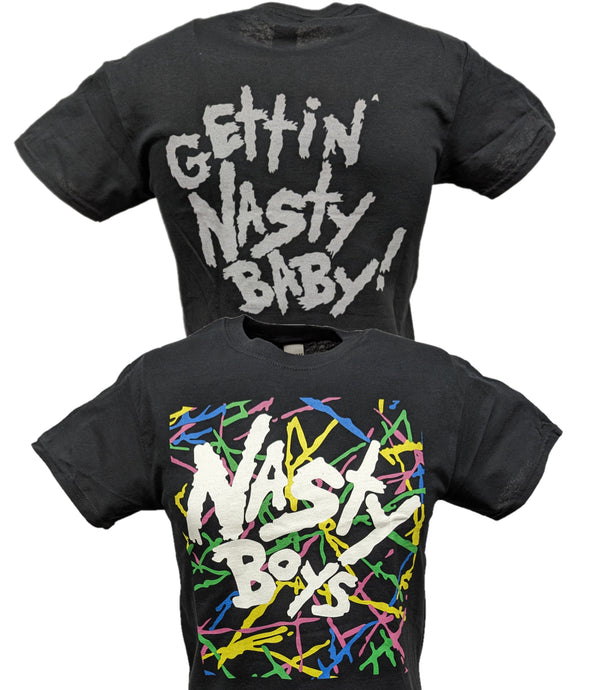 WCW The Nasty Boyz Gettin Nasty Baby Mens Black T-shirt