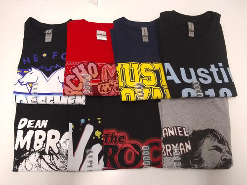 8 Men Size Large WWE T-shirts | Cena Orton Undertaker The Rock Lot 2