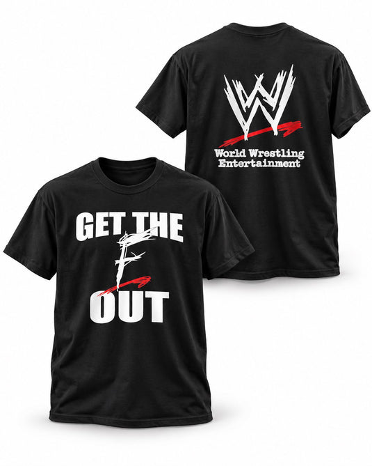 WWF Old Logo Get The F Out World Wrestling Entertainment T-shirt