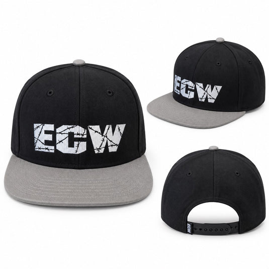 ECW Extreme Championship Wrestling Black Polysnap Baseball Hat