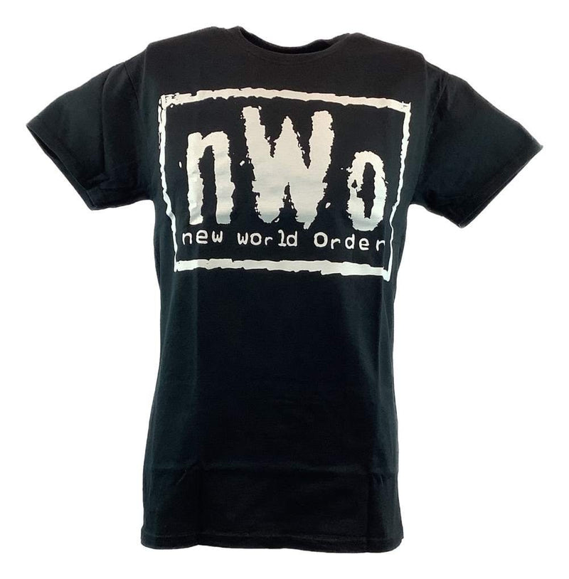 Load image into Gallery viewer, nWo White Logo New World Order Mens Black T-shirt
