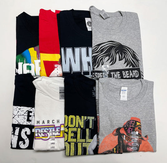 8 Men Size Large WWE T-shirts | Cena Orton Undertaker The Rock Lot 2
