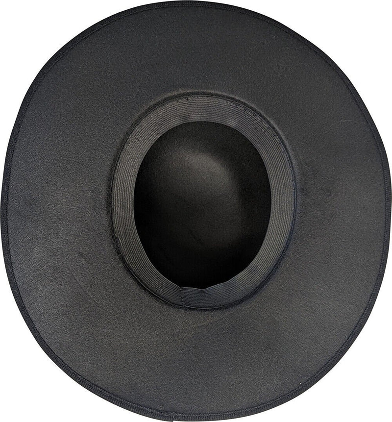 Load image into Gallery viewer, Large Oversized Round Felt Black Hat for Undertaker Costume
