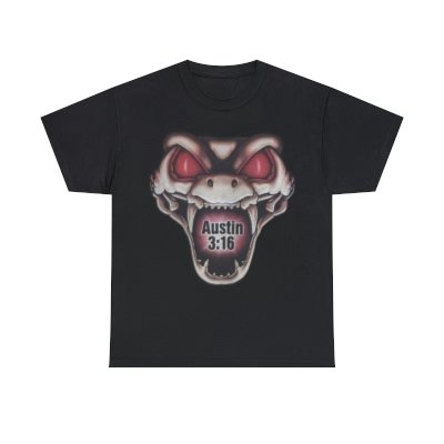Stone Cold Steve Austin Rattlesnake Mens Black T-shirt