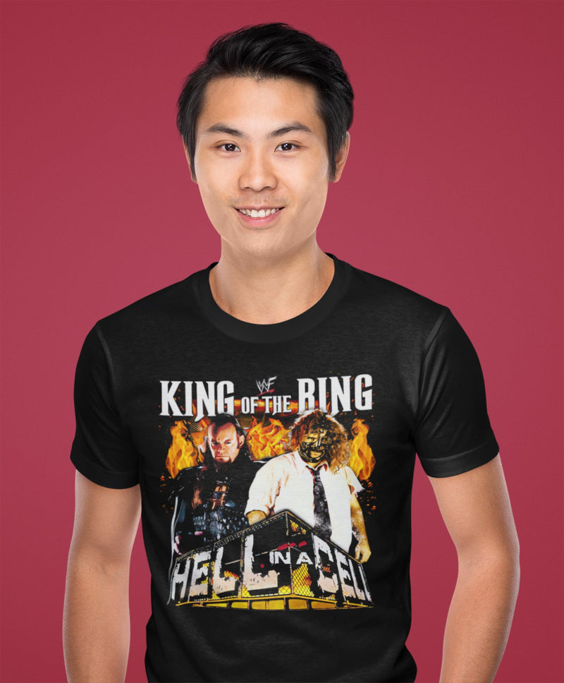 Load image into Gallery viewer, Mankind vs Undertaker King of the Ring Hell in Cell T-shirt
