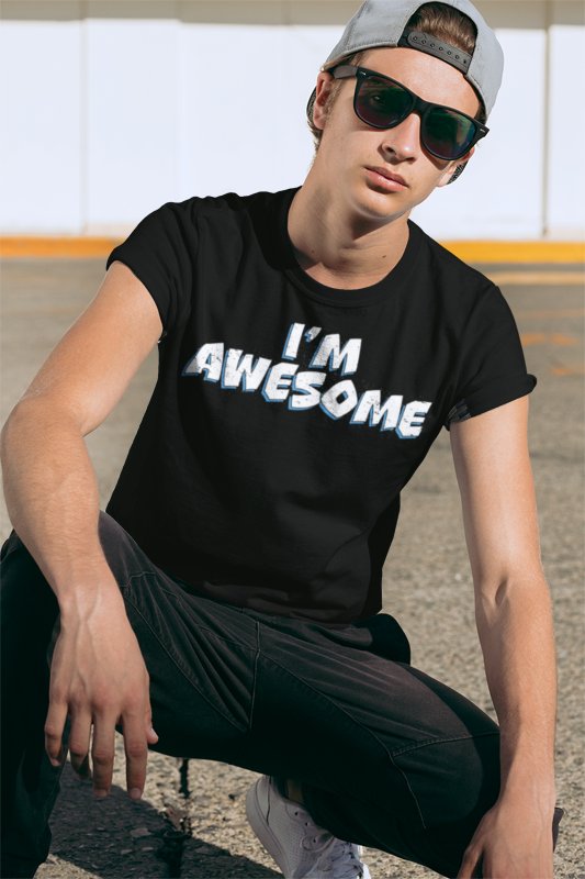 The Miz I'm Awesome Blue Black Mens T-shirt