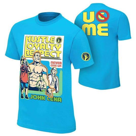 John Cena Blue Throwback Mens T-shirt