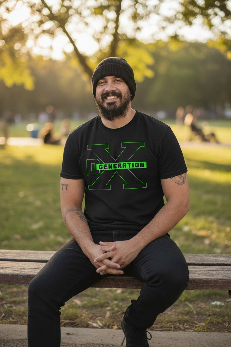 Load image into Gallery viewer, D-Generation X BIG X Green DX T-shirt
