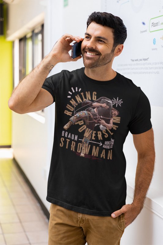 Load image into Gallery viewer, Braun Strowman Power Slam Black T-shirt
