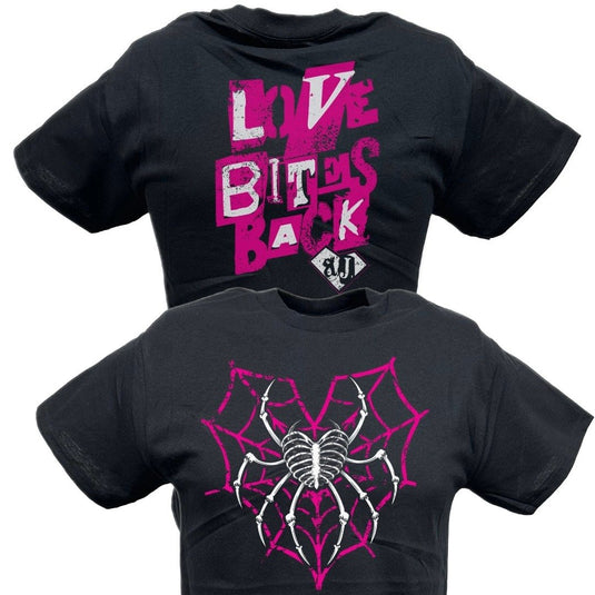 AJ Lee Love Bites Back Spider Web T-shirt