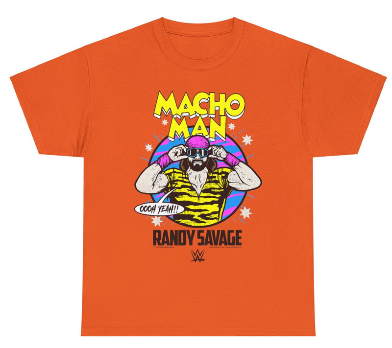 Load image into Gallery viewer, Macho Man Randy Savage OOOH YEAH!! Orange Comic T-Shirt

