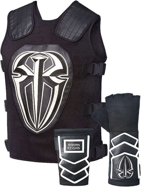 Roman Reigns Tactical Replica Vest Superman Punch Glove Costume-Onyx Black