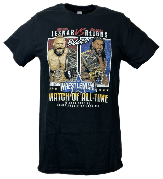 Brock Lesnar Vs Roman Reigns Match WrestleMania Black T-shirt