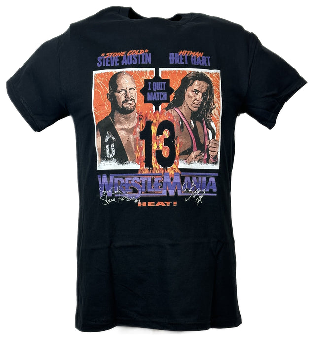 Bret Hart vs Steve Austin Wrestlemania 13 Black T-shirt