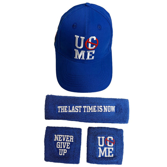 John Cena 2025 Indiana Last Time Is Now Blue Hat Headband-Wristband Combo
