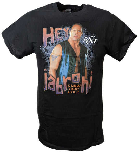 The Rock Know Your Role Jabroni WWE Mens Black T-shirt