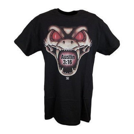 Stone Cold Steve Austin Rattlesnake Mens Black T-shirt