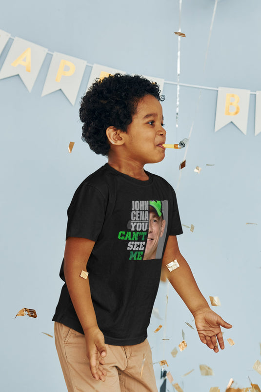 John Cena You Can't See Me Split Face Boys Kids T-shirt