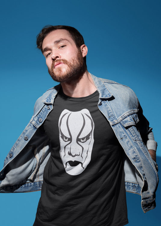 Sting White Warrior Mens Black T-shirt
