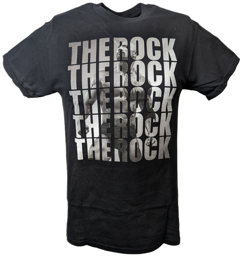 Load image into Gallery viewer, The Rock Repeat Mens Black T-shirt
