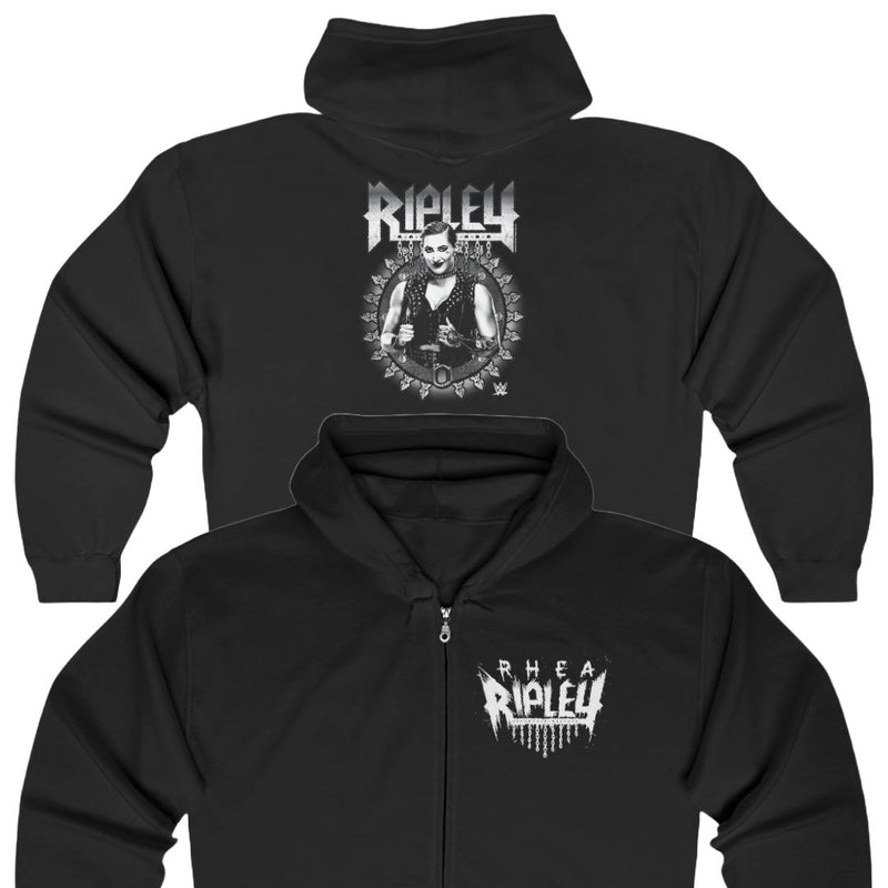 Load image into Gallery viewer, Rhea Bloody Ripley Black Zipper Hoody
