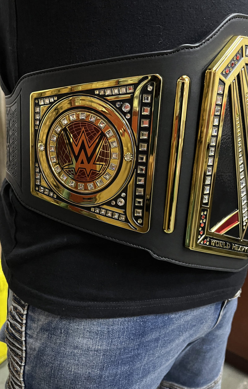 Load image into Gallery viewer, WWE World Heavyweight Championship Replica Title Belt Black Adult Size
