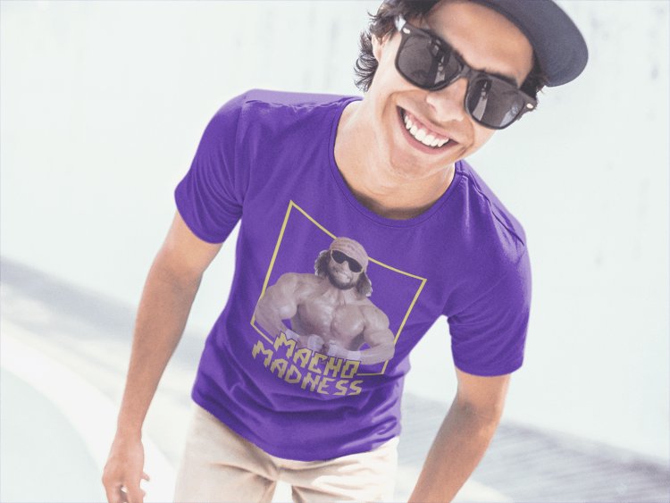 Load image into Gallery viewer, Macho Man Randy Savage Purple Madness Mens T-shirt
