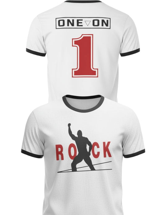 The Rock One On 1 White Ringer T-shirt