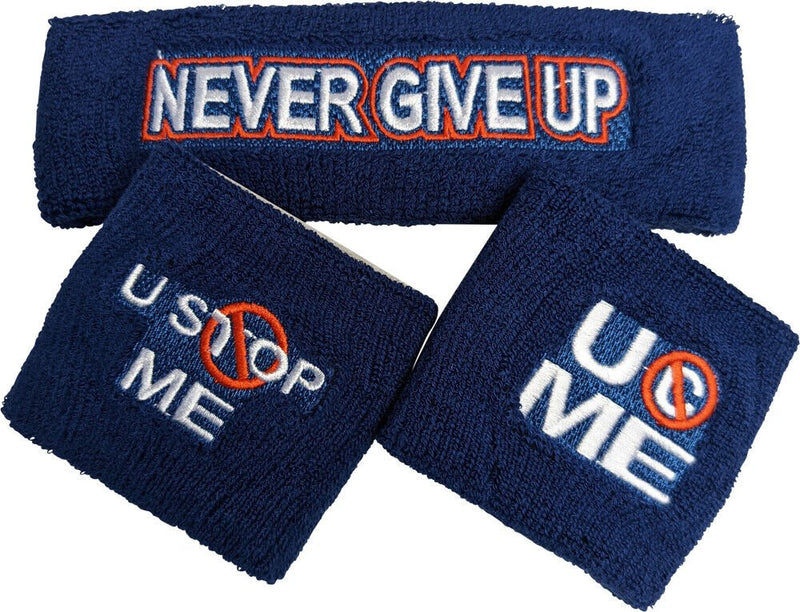 Load image into Gallery viewer, John Cena Navy Blue U Can&#39;t Stop Me Kids Boys Costume T-shirt Hat Wristbands
