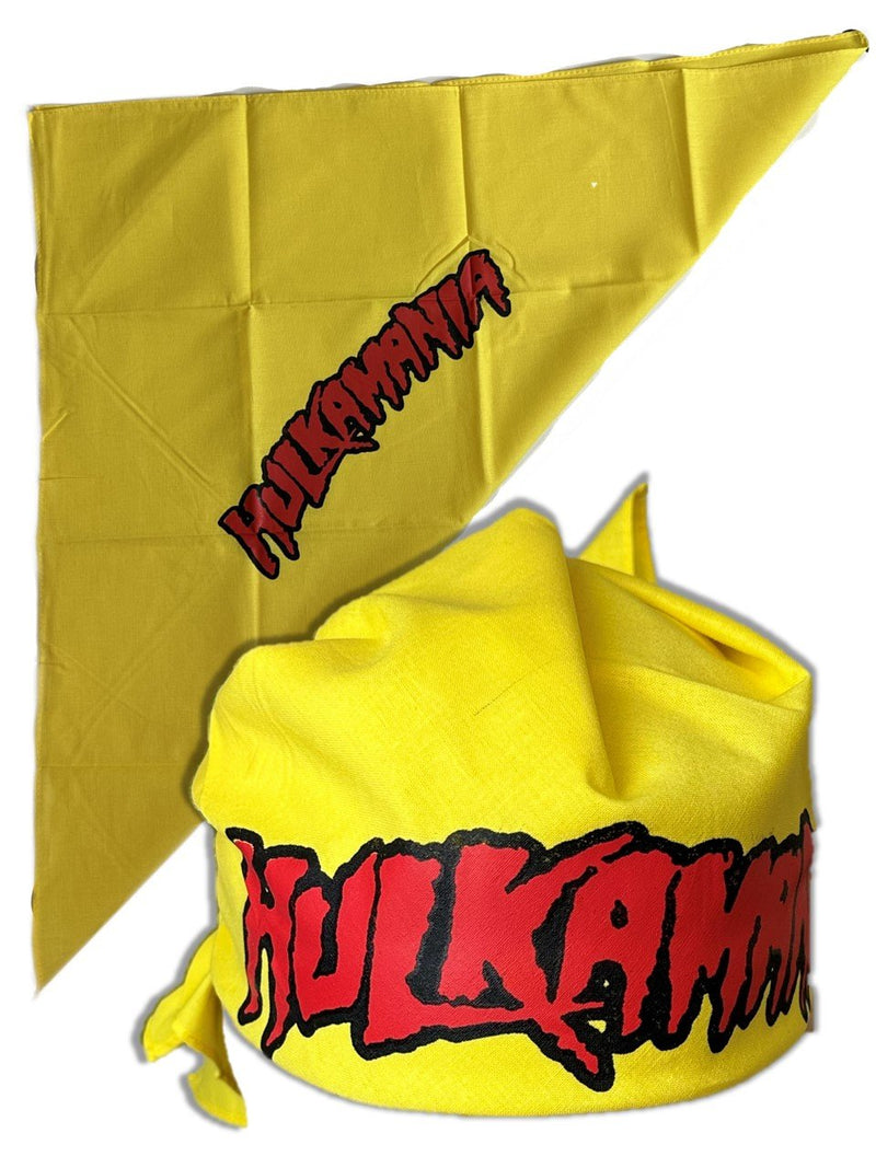 Load image into Gallery viewer, Hulk Hogan Hulkamania Yellow T-shirt Bandana Boa Glasses Costume
