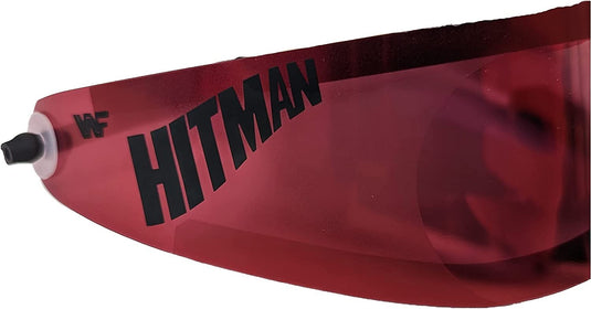 Hitman WWF Logo Pink Bret Hart Wrap Around Shades Sunglasses