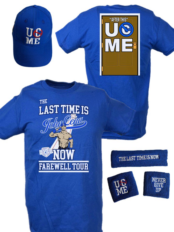 Load image into Gallery viewer, John Cena 2025 Farewell Tour Last Time Is Now Blue Adult Costume T-shirt Hat Wristbands
