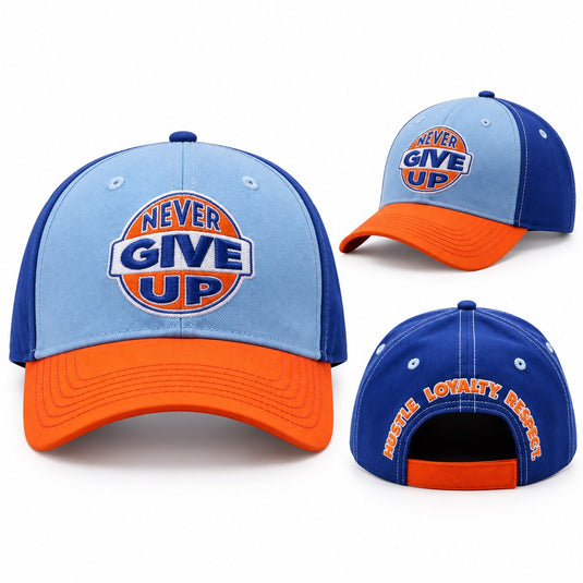 John Cena Blue Orange Never Give Up 20 Years Baseball Hat