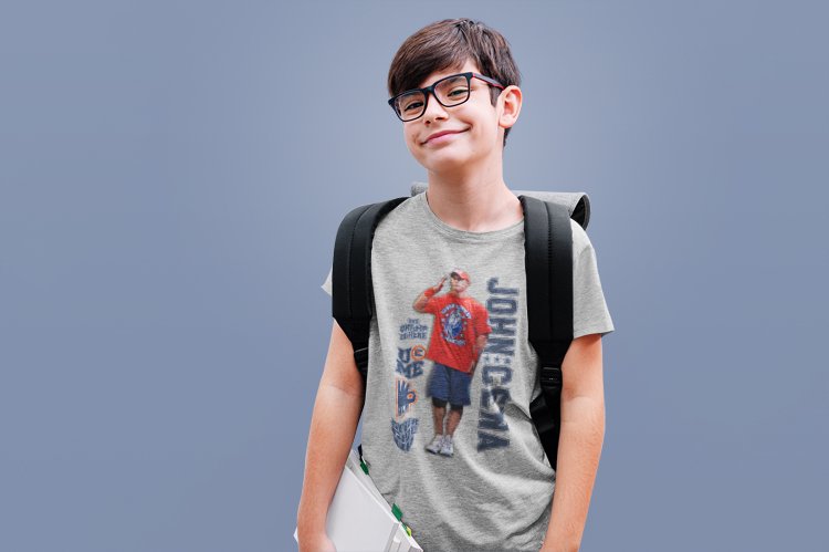 Load image into Gallery viewer, John Cena Salute the Cenation Kids Boys Gray T-shirt
