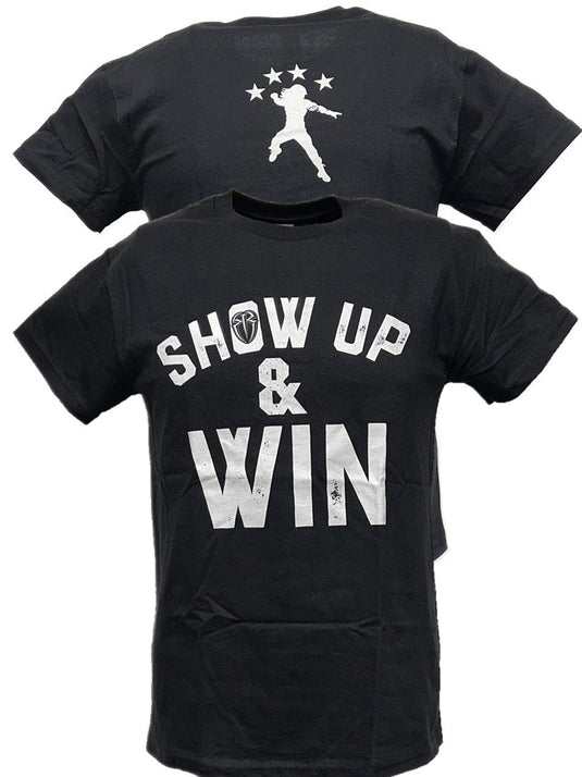 Roman Reigns Show Up and Win Mens Black T-shirt