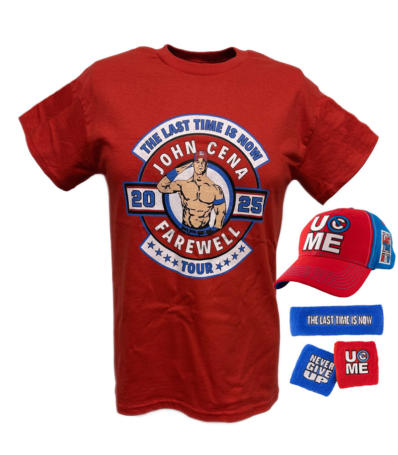 Load image into Gallery viewer, John Cena Last Time Is Now Farewell Tour Kids Youth Costume T-shirt Hat Wristbands
