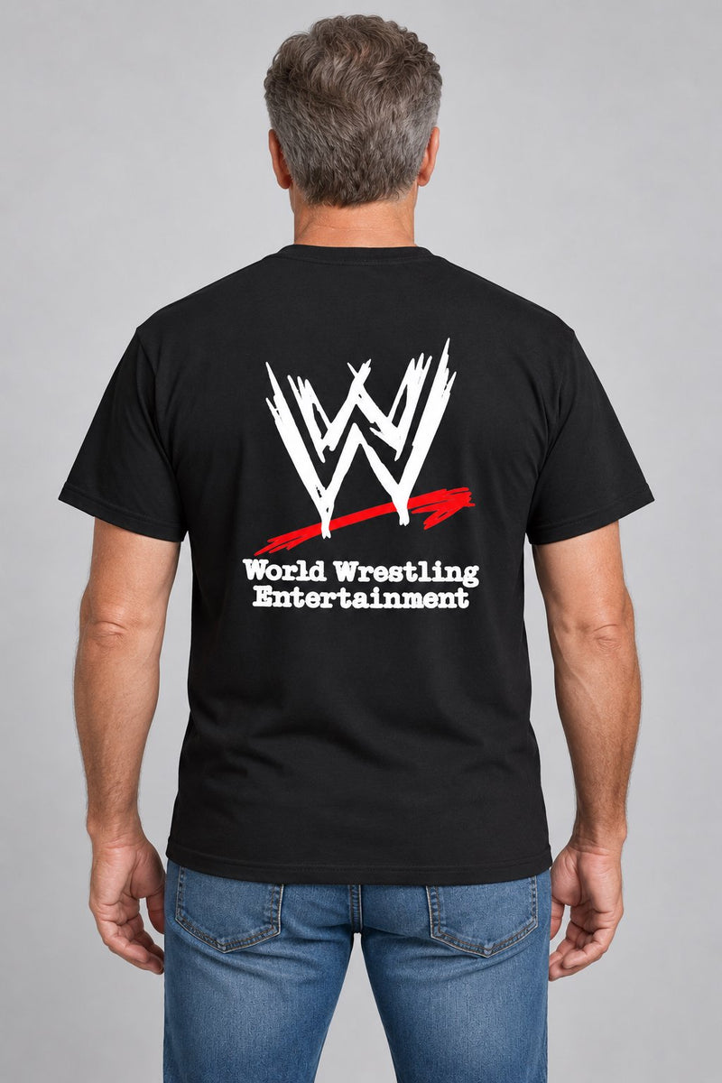 Load image into Gallery viewer, WWF Old Logo Get The F Out World Wrestling Entertainment T-shirt
