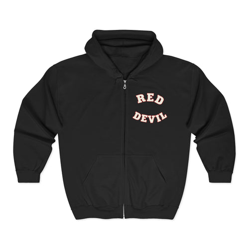 Undertaker Big Evil Red Devil Black Zipper Hoody