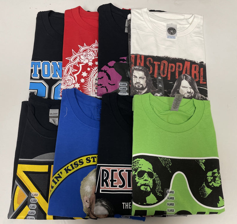 Load image into Gallery viewer, 8 Men Size X-Large WWE T-shirts | Cena Orton Undertaker The Rock Lot 2
