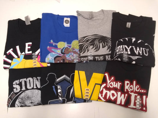 8 Men Size Large WWE T-shirts | Cena Orton Undertaker The Rock Lot 1