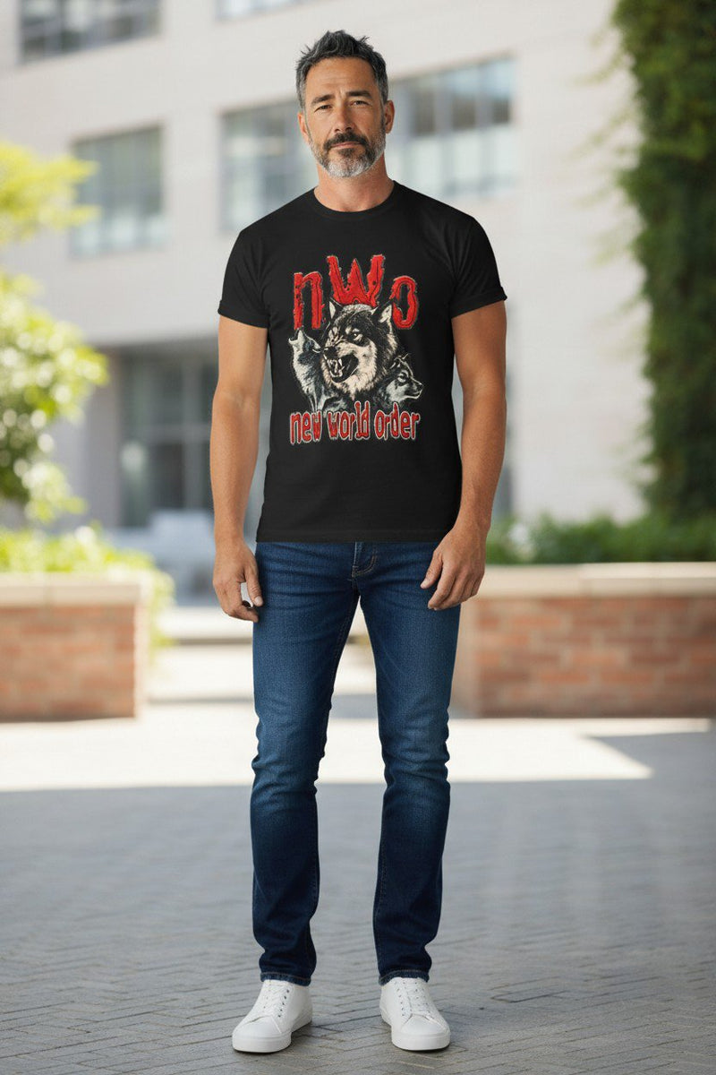 Load image into Gallery viewer, nWo New World Order Wolfpac Trio T-shirt
