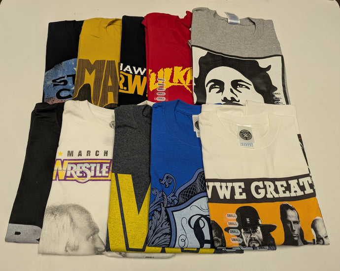 Lot of 10 Men Size Small T-shirts | Cena Orton Undertaker The Rock (S)