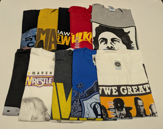Lot of 10 Men Size Small T-shirts | Cena Orton Undertaker The Rock (S)