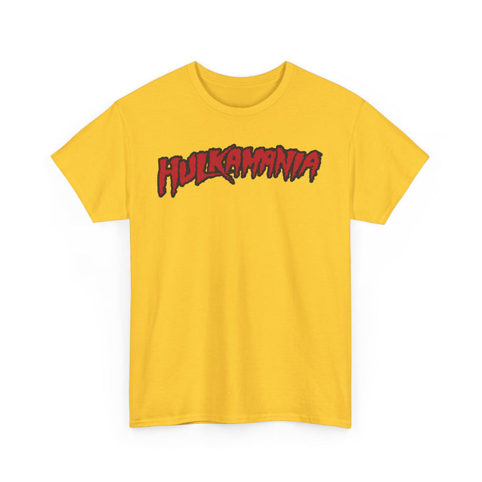 Hulk Hogan Hulkamania Red Logo Mens Yellow T-shirt
