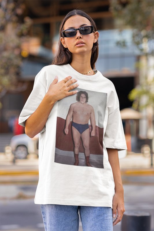 Load image into Gallery viewer, Andre the Giant Full Color Lightweight White T-shirt
